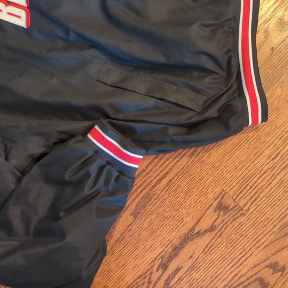 Vtg. NBA By Reebok Black Blazers Rare Pullover V Neck Lined Fleece Jacket Sz XL - Picture 4 of 11